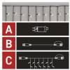EMOS Lighting D1CW02 Basis-Set für Standard-Verbindungsketten - Eiszapfen, 2,5 m, außen, warmweiß, Zeitschaltuhr