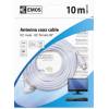 EMOS SD3110 Anténní koaxiální kabel stíněný 10m - úhlová vidlice