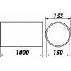 Ventilačné otvory 3010 PVC pevná okrúhla rúra 150/1m
