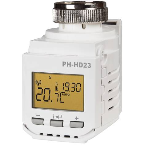 Elektrobock PH-HD23 bezdrôtová digitálna termostatická hlavica s podsvieteným displejom