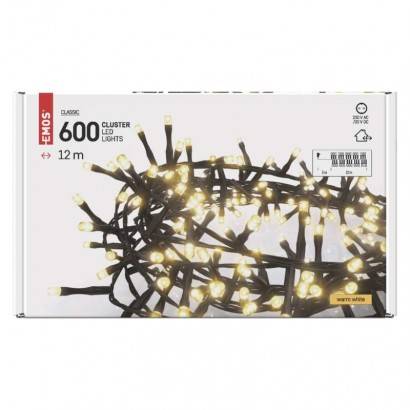 EMOS Lighting D4BW03 LED vianočná reťaz - ježko, 12 m, vnútorná a vonkajšia, teplá biela, časovač