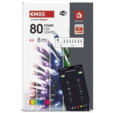 EMOS Lighting D4ZR01 GoSmart LED vianočná reťaz, 8 m, vonkajšia a vnútorná, RGB, programy, časovač, wifi