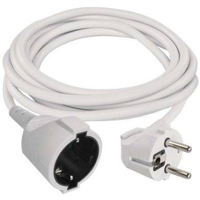 EMOS P0122 Extension cable 2 m / 1 socket / white / PVC / 1 mm2