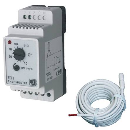 V-systém průmyslový termostat ETI/F-1551 na DIN lištu