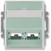 ABB 5014E-A00420 22 Kryt zásuvky komunikační (pro prvky Panduit Mini-Com), agáve/led. bílá