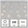 EMOS D3CW02 LED Christmas nano chain - icicles, 2,9 m, indoor and outdoor, warm white, programs