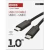 EMOS SM7028BL Nabíjecí a datový kabel 2.0 USB-C / USB-C, 1 m, černý