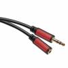 EMOS SM5102 JACK kabel 3,5mm stereo, vidlice - 3,5mm zásuvka 2,5m