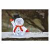 EMOS DCFC18 LED vánoční sněhulák s kloboukem, 36 cm, venkovní i vnitřní, studená bílá, časovač