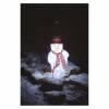 EMOS DCFC19 LED vánoční sněhulák s čepicí a šálou, 46 cm, venkovní i vnitřní, studená bílá, časovač
