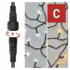 EMOS D1AN01 Standard LED spojovací vánoční řetěz, 10 m, venkovní, teplá/studená bílá, časovač