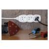 EMOS P0410R Prodlužovací kabel 10 m / 4 zásuvky / bílý / PVC / 1,5 mm2
