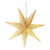 EMOS DCAZ08 LED papierová hviezda so zlatými trblietkami v strede, biela, 60 cm, interiérová
