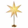 EMOS DCAZ15 LED hvězda papírová se zlatým stojánkem, 45 cm, vnitřní