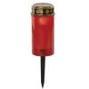 EMOS DCCV22 LED hřbitovní svíčka zapichovací, červená, 25 cm, 2x AA, venkovní i vnitřní, vintage