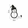EMOS DCFC18 LED vánoční sněhulák s kloboukem, 36 cm, venkovní i vnitřní, studená bílá, časovač