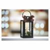 EMOS DCLV14 LED dekorácia - vianočný lampáš so sviečkou čierny, 22 cm, 3x AAA, interiérový, vintage