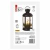 EMOS DCLV15 LED dekorace – vánoční lucerna se svíčkami černá, 35,5 cm, 3x C, vnitřní, vintage