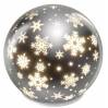 EMOS DCLW28 LED vianočná sklenená guľa - snehové vločky, 12 cm, 3x AA, vnútorná, teplá biela, časovač