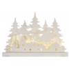 EMOS DCWW30 LED dekorace dřevěná – vánoční vesnička, 31 cm, 2x AA, vnitřní, teplá bílá, časovač