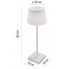 LED stolová lampa EMOS Z7630W KATIE, biela