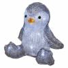 EMOS Lighting DCFC09 LED vianočný tučniak, 20 cm, 3x AA, vnútorný, studená biela, časovač