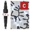 EMOS Lighting D2BC01 Profi LED spojovací řetěz černý – ježek, 3 m, venkovní i vnitřní, studená bílá, časovač