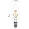 EMOS Lighting ZF3220 LED žiarovka Filament Candle 3,4W E14 teplá biela