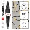 EMOS Lighting D1AW03 Standard LED spojovací vánoční řetěz, 10 m, venkovní i vnitřní, teplá bílá, časovač