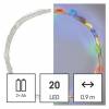 EMOS Lighting D3AM04 LED vánoční nano řetěz, 1,9 m, 2x AA, vnitřní, multicolor, časovač