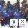 EMOS Lighting D4BM02 LED vánoční řetěz – ježek, 8 m, venkovní i vnitřní, multicolor, časovač