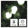 EMOS Lighting D5AC02 LED vánoční cherry řetěz – kuličky, 8 m, venkovní i vnitřní, studená bílá, časovač