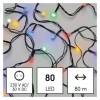 EMOS Lighting D5AM02 LED vánoční cherry řetěz – kuličky, 8 m, venkovní i vnitřní, multicolor, časovač