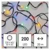 EMOS Lighting D5AM03 LED vánoční cherry řetěz – kuličky, 20 m, venkovní i vnitřní, multicolor, časovač