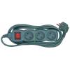 EMOS P1313Z Prodlužovací kabel s vypínačem 3 zásuvky 3m, zelená