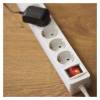 EMOS P1523RU Prodlužovací kabel 3 m / 5 zásuvek / s vypínačem / bílý / PVC / s USB / 1,5 mm2