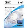 Emos SD3105 Anténní koaxiální kabel stíněný 5m - úhlová vidlice
