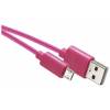 EMOS SM7006P USB kabel 2.0 A/M - micro B/M 1m růžový
