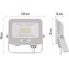 EMOS ZS2214W LED reflektor GLARO 10W, bílý, IP65, 1000 lm, neutrální bílá