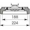 Sádrové svítidlo čtvercové QR111 G53 vestavné stropní bezrámečkové