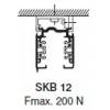Lival SKB12-3 3.O držiak na lištu pre káblový záves biely