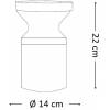 Massive 158891 Venkovní sloupkové svítidlo ideal lux torre pt1 small antracite  šedé 22cm ip44