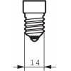 LED žárovka E14 malá baňka čirá náhrada 60W žárovky spotřeba 6.5W barva 2700°K nestmívatelné
