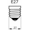 Matná LED žárovka E27 100W studená bílá