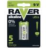 Raver B7951 Alkalická baterie RAVER 6LF22 (9V), blistr