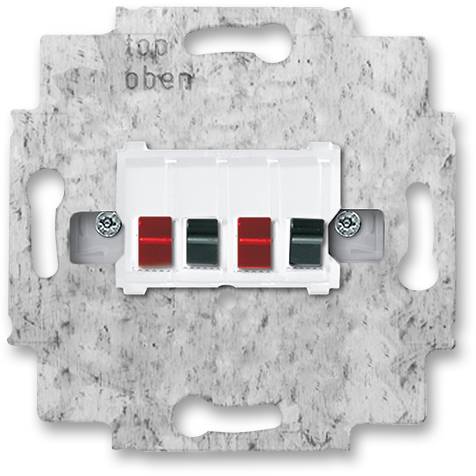 ABB 0230-0-0403 Zásuvka reproduktora stereo alpská biela