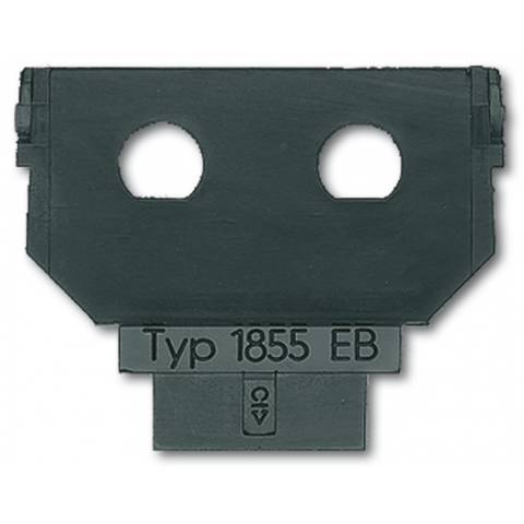 ABB 1764-0-0067 Nosná maska - 2x zásuvka BNC/TNC s pájkovacím kolíkom čierna