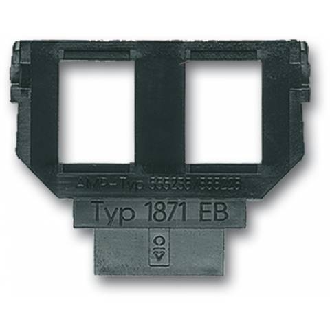 ABB 1764-0-0273 Maska nosná - 2x 6 či 8pólová zásuvka Modular-Jack AMP černá