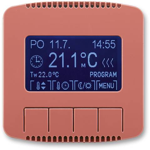 ABB 3292A-A10301 R2 Termostat univerzální programovatelný (ovládací jednotka) vřesová červená