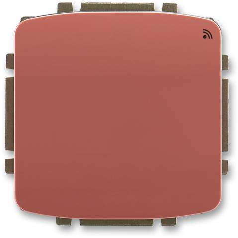 ABB 3299A-A23108 R2 Spínač s krátkocestným ovladačem, s přijímačem RF signálu, 868 MHz vřesová červená